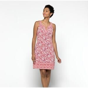 Magnolia Grace Women’s Alhambra Embroidered Trim Knit Dress Size XL Floral